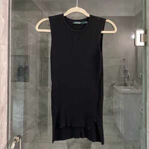 Ralph Lauren black knit cotton top S